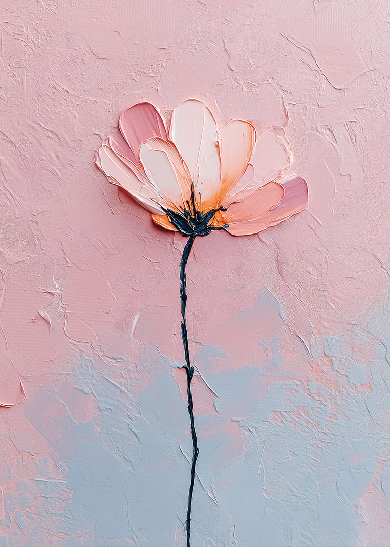 A flower in soft pastel tones captures the eye's peace.-12
