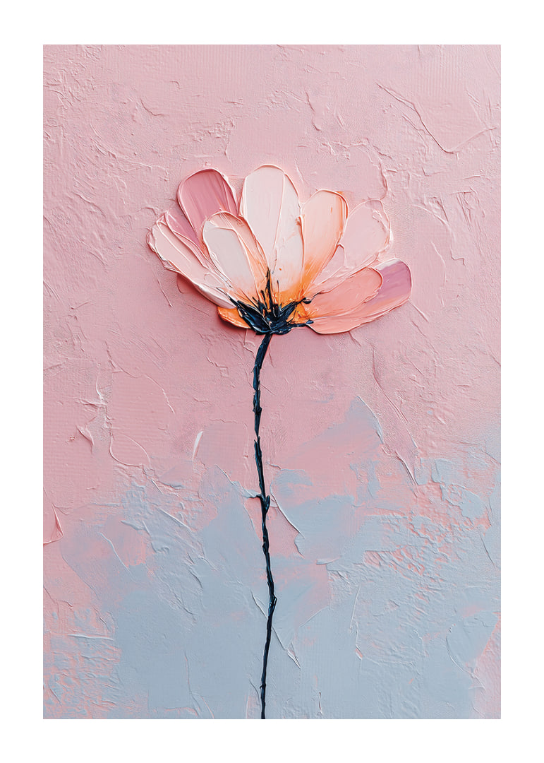 A flower in soft pastel tones captures the eye's peace.-12