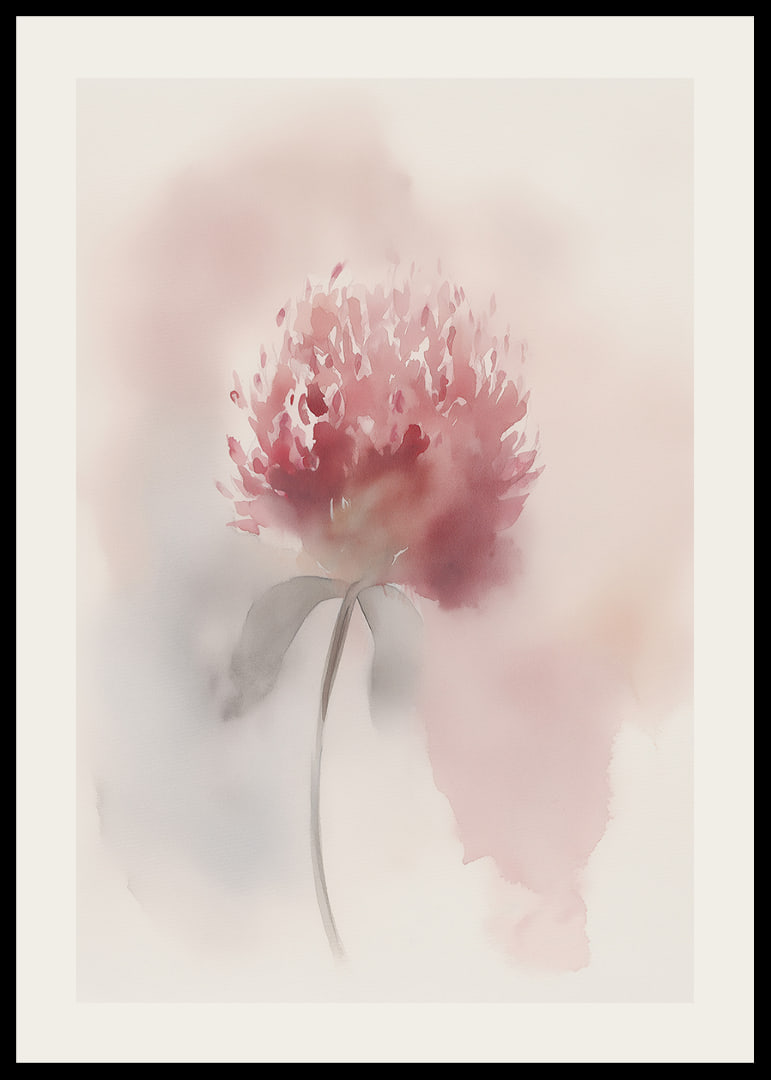A soft watercolor of a pink flower creates calm and beauty.-12