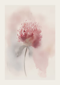 A soft watercolor of a pink flower creates calm and beauty.-3
