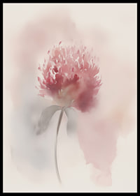 A soft watercolor of a pink flower creates calm and beauty.-6