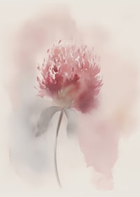 A soft watercolor of a pink flower creates calm and beauty.-7