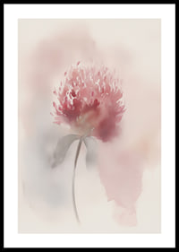 A soft watercolor of a pink flower creates calm and beauty.-0