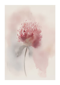 A soft watercolor of a pink flower creates calm and beauty.-1