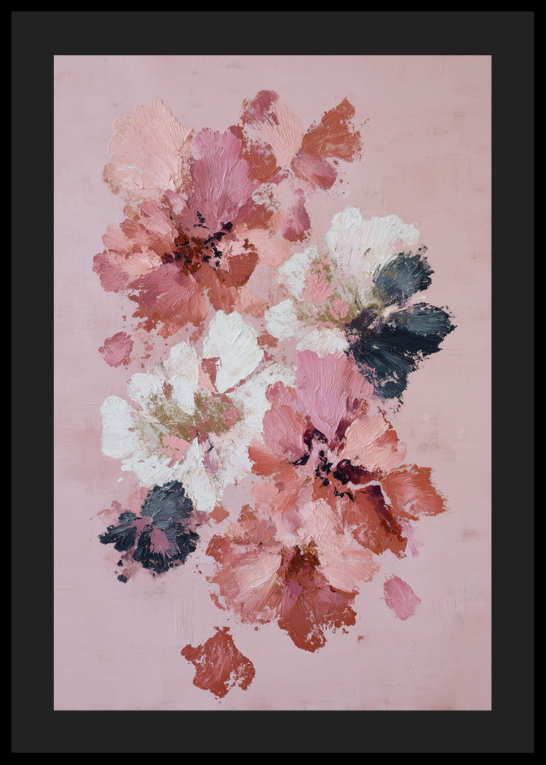 Zachte bloemen in warme tinten roze en wit.-12