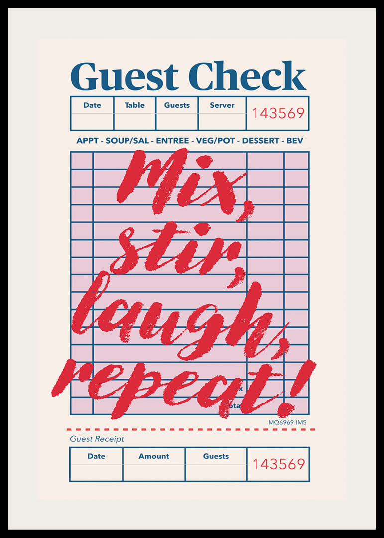 Energisk text på en modern och lekfull köksposter.-12