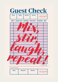 Energisk text på en modern och lekfull köksposter.-3