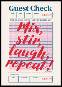 Energisk text på en modern och lekfull köksposter.-6