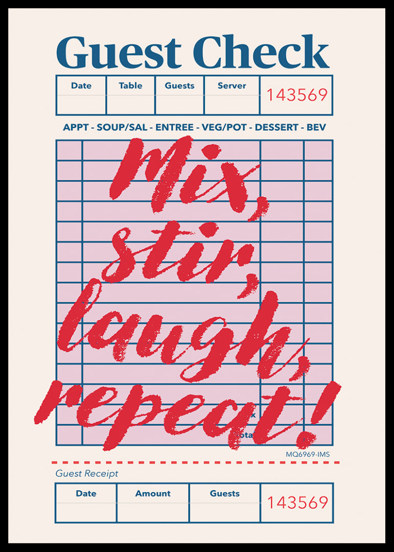 Energisk text på en modern och lekfull köksposter.-12
