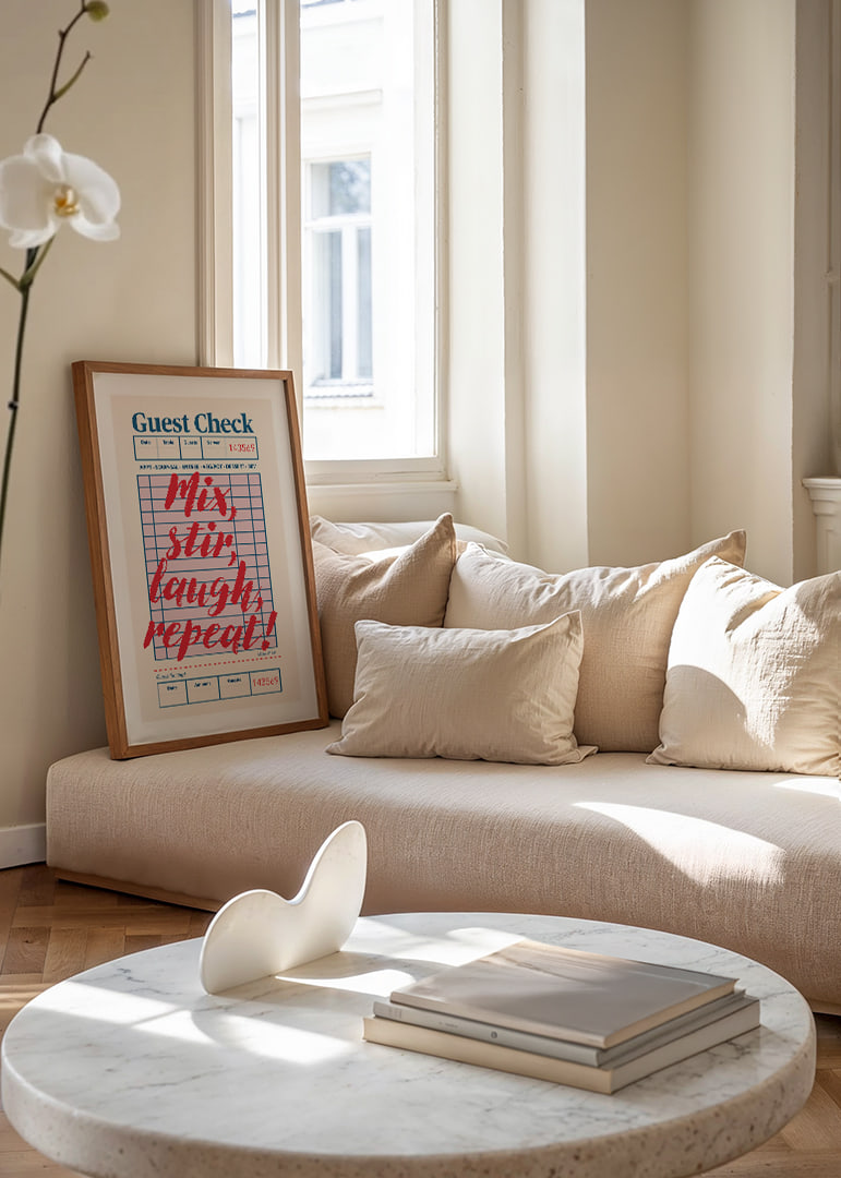 Energisk text på en modern och lekfull köksposter.-12