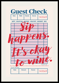 Playful poster with a charming message about wine.-2