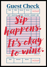 Playful poster with a charming message about wine.-6