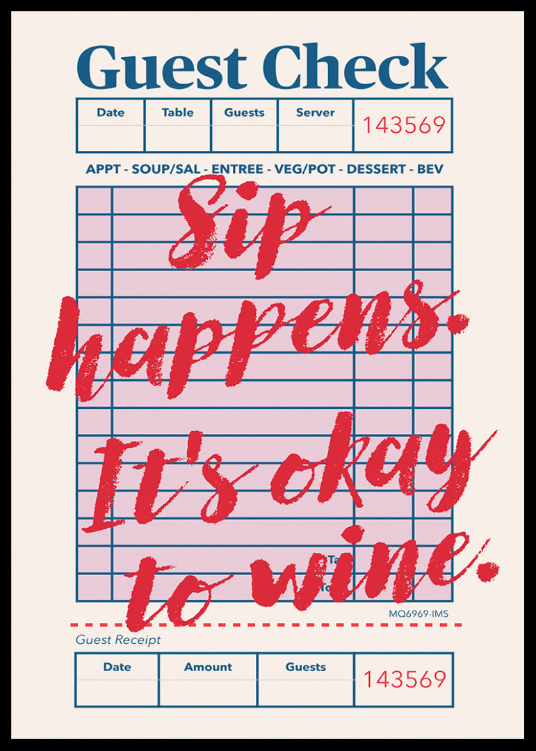 Playful poster with a charming message about wine.-12
