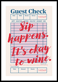 Playful poster with a charming message about wine.-0