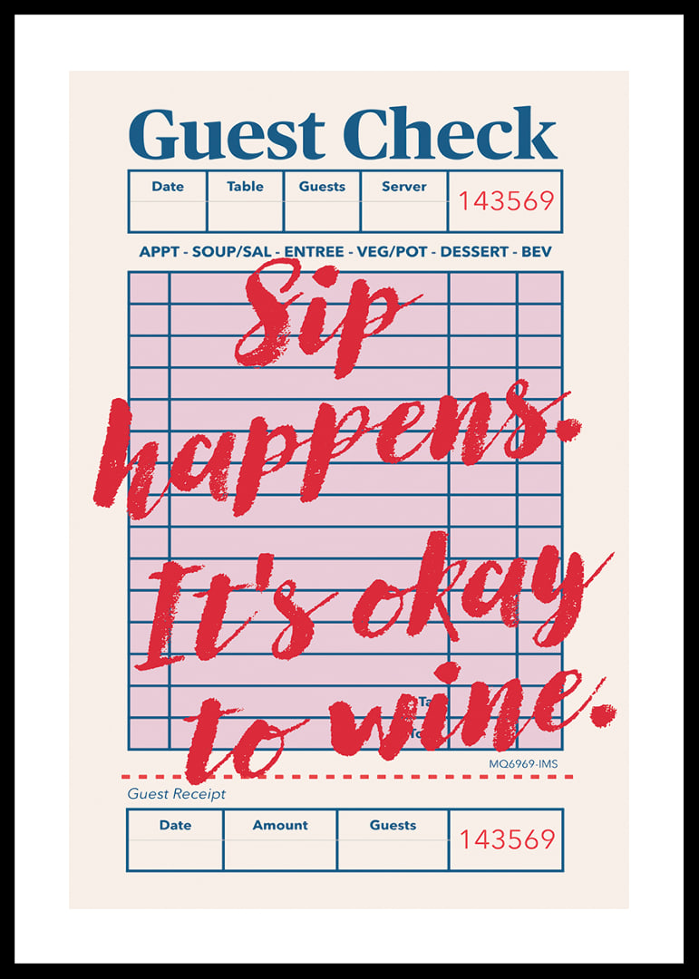 Playful poster with a charming message about wine.-12