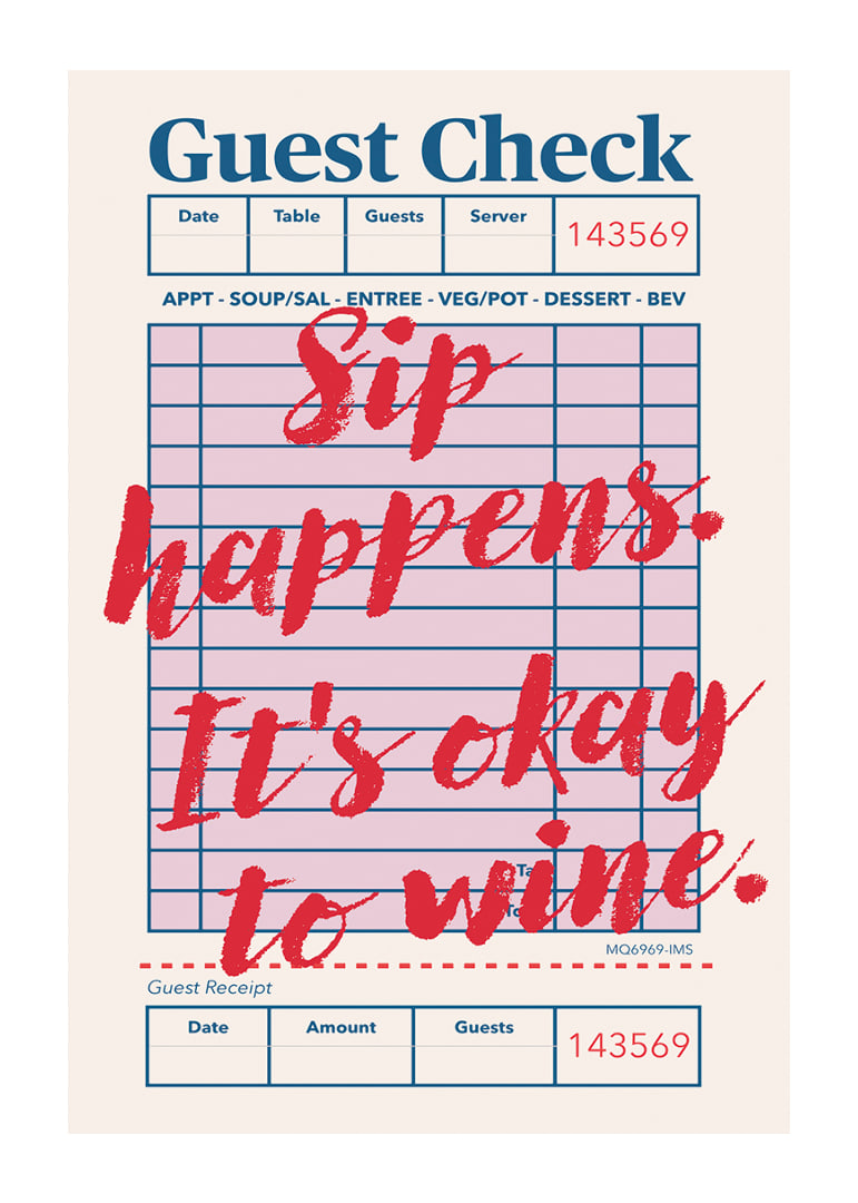 Playful poster with a charming message about wine.-12