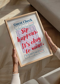 Playful poster with a charming message about wine.-8
