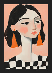 Elegant portraits of women with colorful details catch the eye.-5