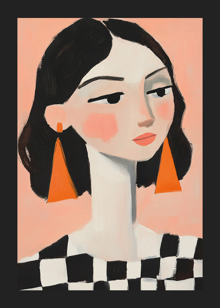 Elegant portraits of women with colorful details catch the eye.-12