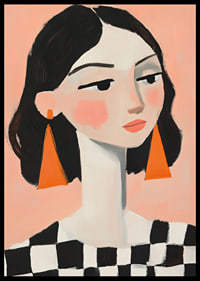 Elegant portraits of women with colorful details catch the eye.-6