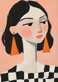 Elegant portraits of women with colorful details catch the eye.-7