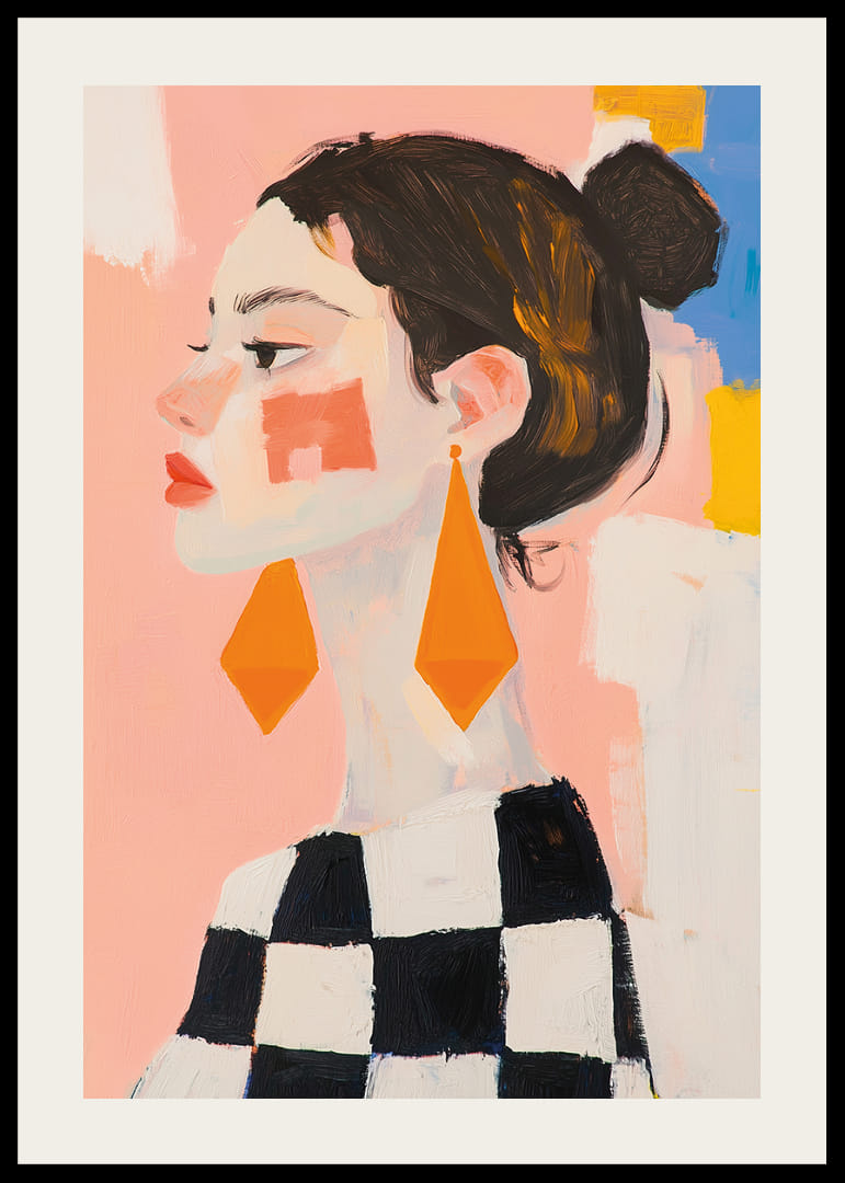 Färgglad abstrakt elegans med geometrisk charm.-12