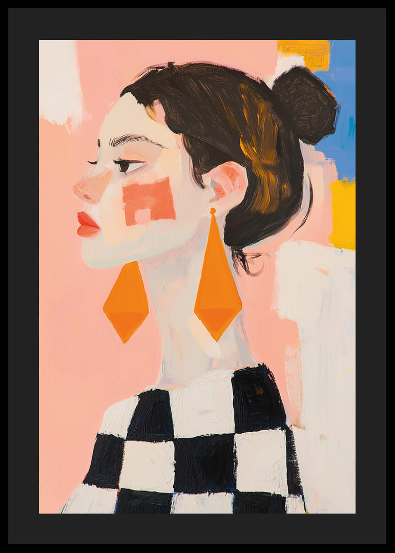 Färgglad abstrakt elegans med geometrisk charm.-12