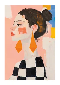 Colorful abstract elegance with geometric charm.-1