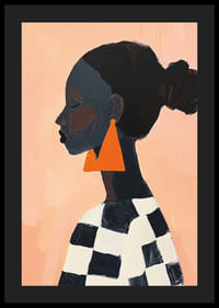 Djärv siluett med geometriska former och stilfulla färger.-4