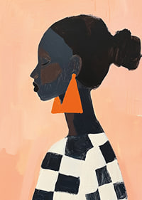Bold silhouette with geometric shapes and stylish colors.-7