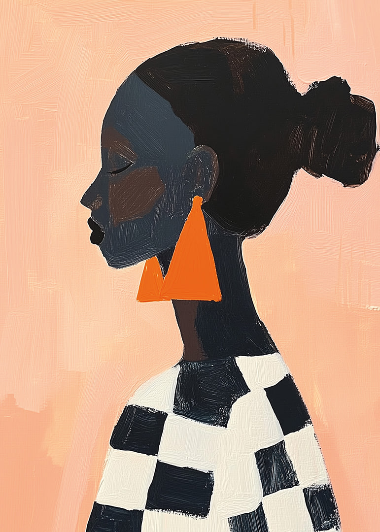 Bold silhouette with geometric shapes and stylish colors.-12