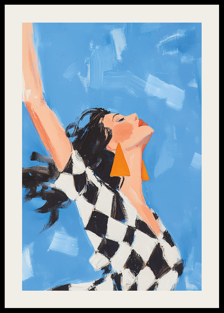 A woman reaches towards the sky in a sense of freedom.-12