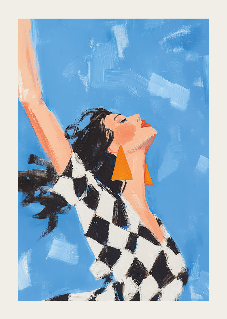 A woman reaches towards the sky in a sense of freedom.-12