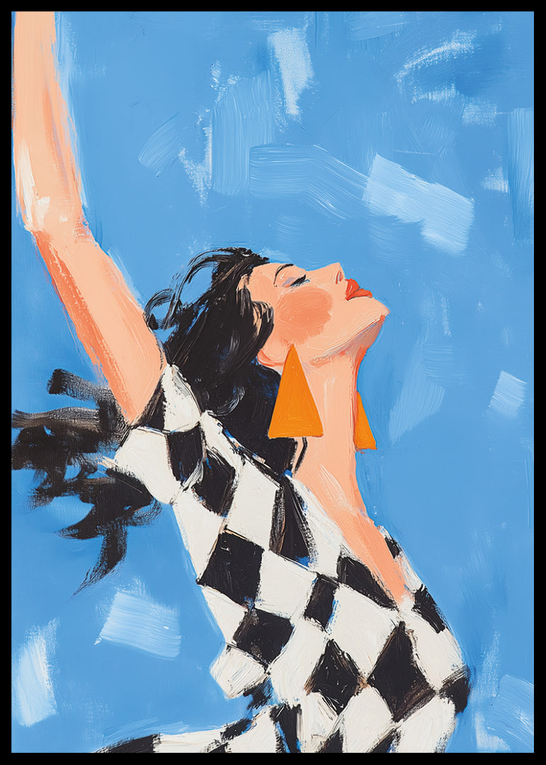 A woman reaches towards the sky in a sense of freedom.-12