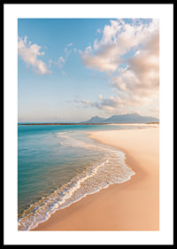 A dreamy shoreline meets the clear blue sea.-0