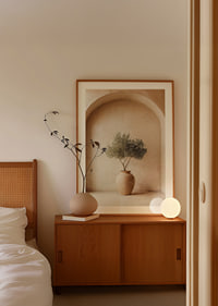 A peaceful olive plant in a rustic pot creates tranquility.-8