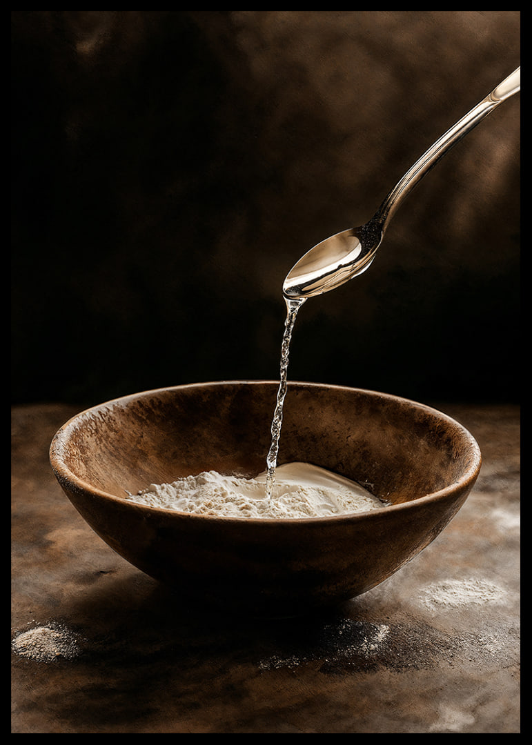 Elegant liquid poured into a rustic bowl, creating a peaceful atmosphere.-12