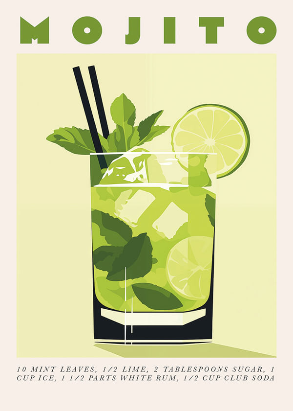 Plagát Retro Mojito
