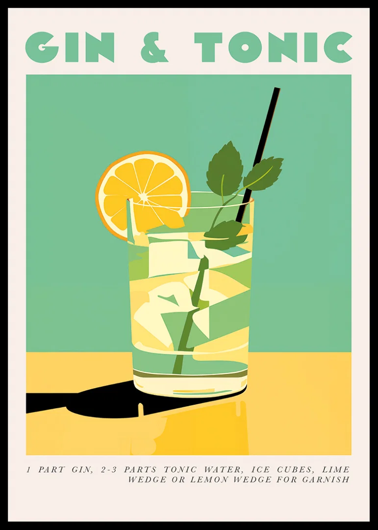 A colorful Gin and Tonic with summery citrus joy.-12