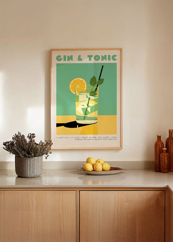 Poster Retro Gin And Tonic crossfade