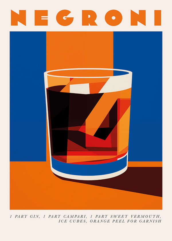 Plagát Retro Negroni 