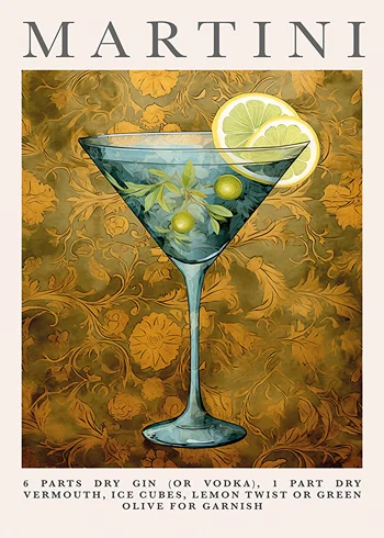 Poster Art Of Classic Martini