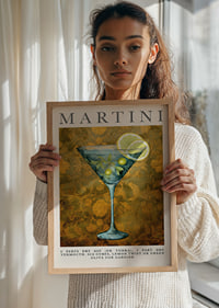 Stylish poster with a classic martini in focus.-2