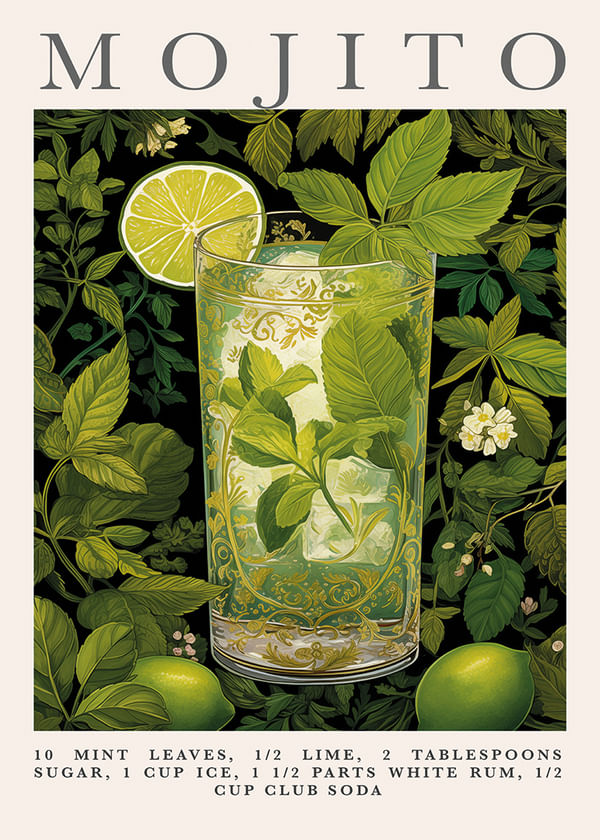 Plagát Art Of Classic Mojito