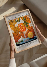 Een kleurrijke poster die citrusvruchten en bloemen in harmonie weergeeft.-2