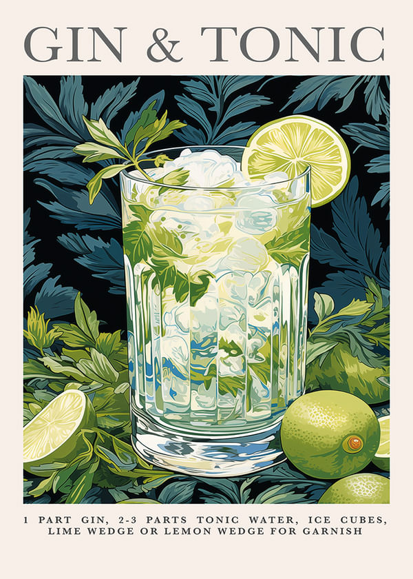 Plagát Art Of Classic Gin And Tonic