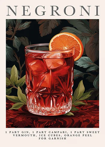Poster Art Of Classic Negroni