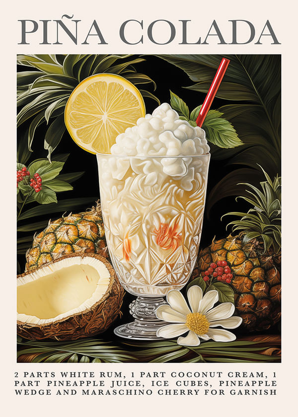 Plagát Art Of Classic Piña Colada