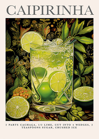 Poster Art Of Classic Caipirinha