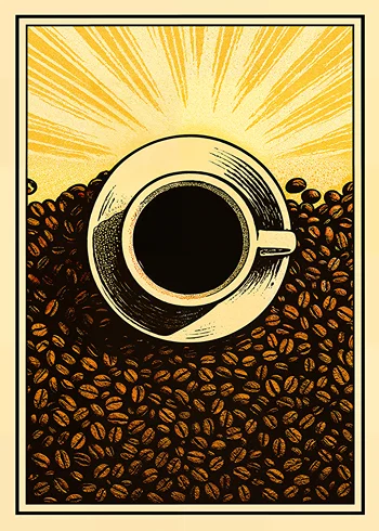 Poster Coffee Glow